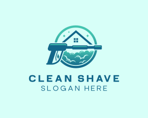 Roof Pressure Washer Cleaning logo design