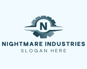 Engineering Cog Industrial Gear logo design