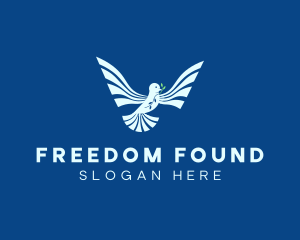 Dove Leaf Freedom logo design