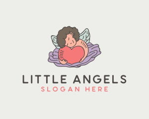 Valentine Angel Wings logo design