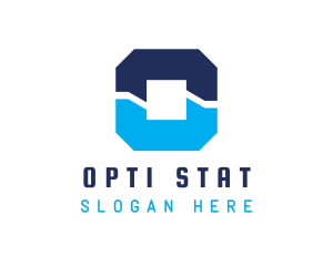 Industrial Blue Letter O logo design