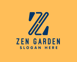 Unique Blue Letter Z logo design