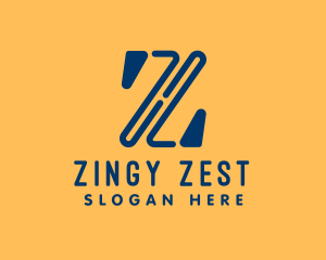 Unique Blue Letter Z logo design