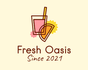 Fresh Fruit Cooler logo design