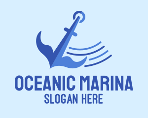 Swinging Ocean Anchor logo design