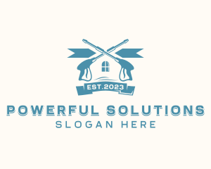 Pressure Washer Housekeeping logo design