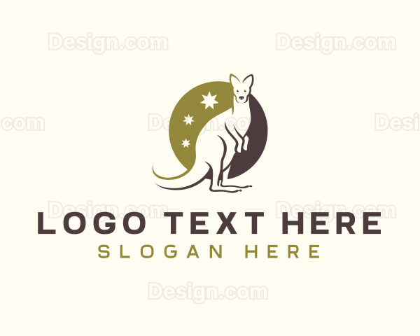 Kangaroo Wildlife Animal Logo