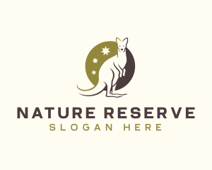 Kangaroo Wildlife Animal logo design