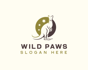 Kangaroo Wildlife Animal logo design