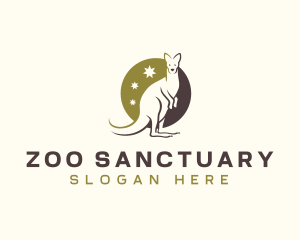 Kangaroo Wildlife Animal logo design