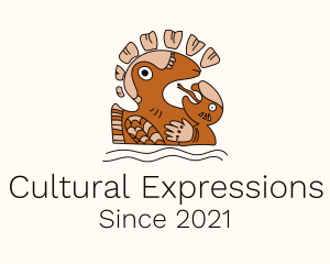 Mayan Bird Nest Symbol logo
