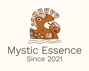 Mayan Bird Nest Symbol logo design