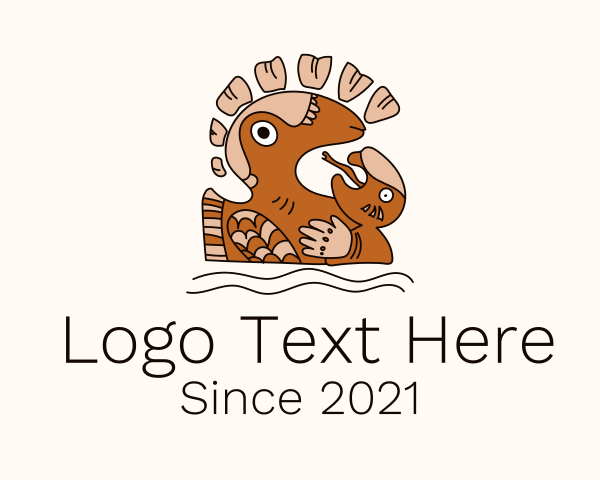 Mayan Bird Nest Symbol logo