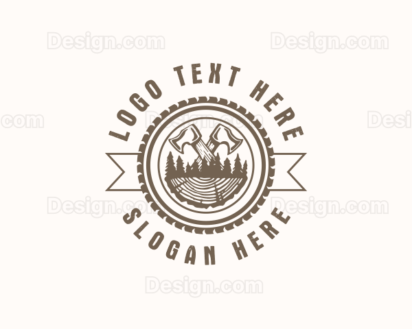 Lumber Axe Woodwork Logo