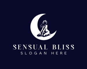 Sexy Moon Woman logo design