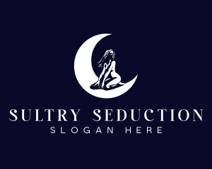 Sexy Moon Woman logo design