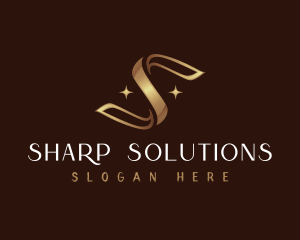 Luxury Ribbon Letter S logo design