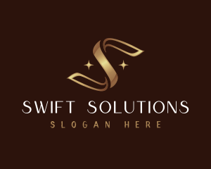 Luxury Ribbon Letter S logo design