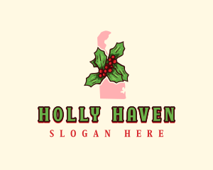 American Holly Delaware logo design