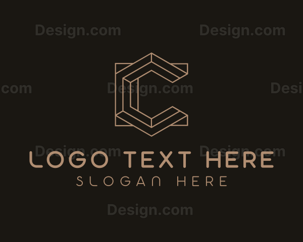 Modern Geometric Letter C Logo