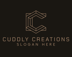 Modern Geometric Letter C  logo design