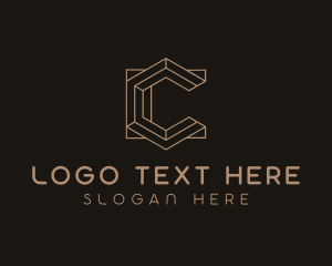 Modern Geometric Letter C  logo