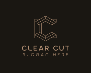 Modern Geometric Letter C  logo design