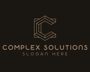 Modern Geometric Letter C  logo design