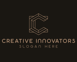 Modern Geometric Letter C  logo design