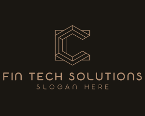 Modern Geometric Letter C  logo design