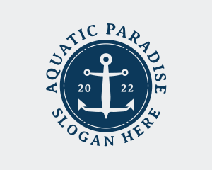 Aquatic Sailor Anchor logo design