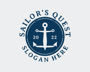 Aquatic Sailor Anchor logo design