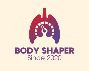 Gradient Lungs Speedometer logo design