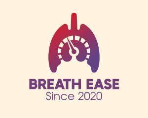 Gradient Lungs Speedometer logo design