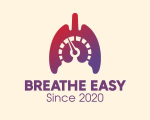 Gradient Lungs Speedometer logo design