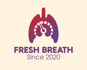 Gradient Lungs Speedometer logo design