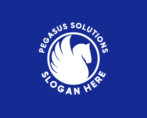 Greek Pegasus Horse logo