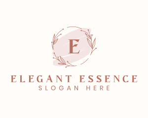 Aesthetic Wreath Wedding Organizer logo design