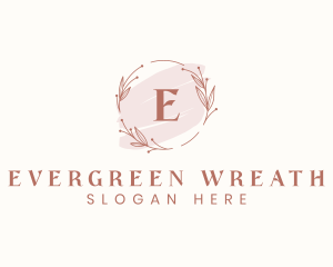 Aesthetic Wreath Wedding Organizer logo design