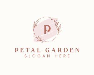 Aesthetic Wreath Wedding Organizer logo design