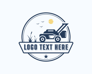 Lawn Mower Grass Cutting logo