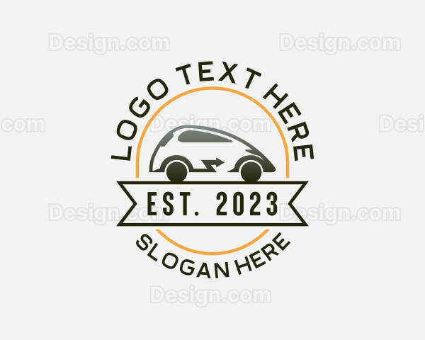 Electric Car Transportation Vehicle Logo