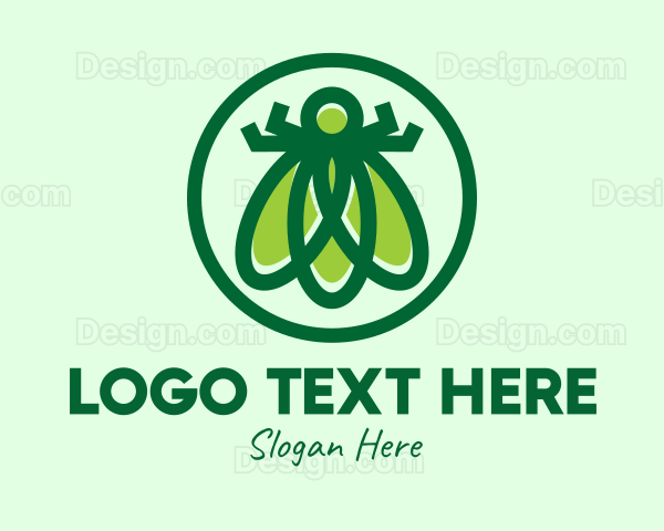 Green Fly Insect Logo