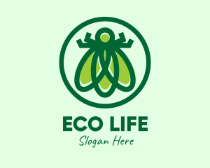 Green Fly Insect logo design