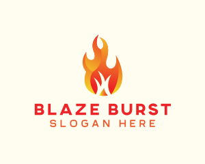 Burning Fire Camping logo design