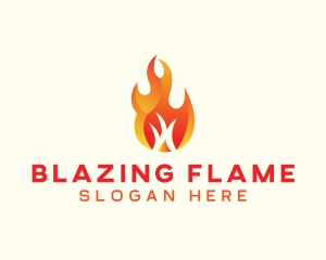 Burning Fire Camping logo design