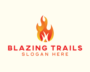 Burning Fire Camping logo design