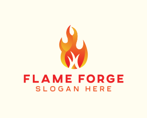 Burning Fire Camping logo design