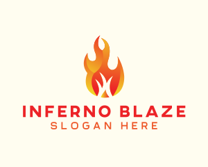 Burning Fire Camping logo design