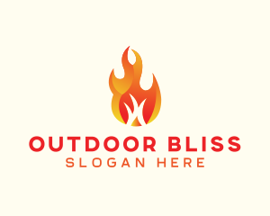 Burning Fire Camping logo design